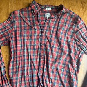 J.Crew Brushed Twill Plaid Flannel shirt L